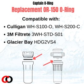 Captain O-Ring - Replacement for Culligan OR-150 Water Filter Housing ORing Gasket Seal (3 Pack) [for WH-S200-C, 3WH-STD-S01, HDG2VS4]