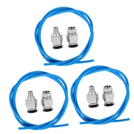 Baluue 3pcs PTFE Bowden Tube Extruder Kit Pneumatic Connectors for Printing High Temperature Resistant Low Friction Easy Installation Compatible Printers