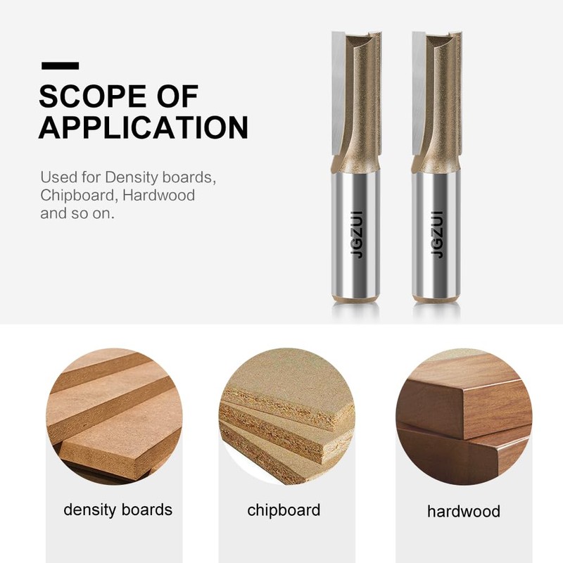 Router Bit Set for Woodworking, 1/2" Shank, Slotted Diameter 0.39inch，Straight