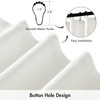 ANRODUO Fabric Shower Curtain with 12 Metal Hooks, White Cloth