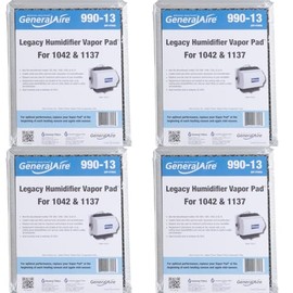 4-PK -GeneralAire 990-13 Humidifier Water Vapor Pad- GFI #7002 Compatible with GeneralAire 709, 990, 1040, 1137, 1042LH, and SL16 Humidifiers