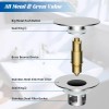 Hibbent Bathroom Sink Drain Stopper Anti-Clogging pop-up sink drainer stainless