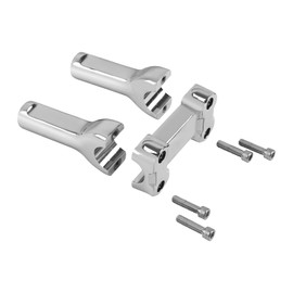 TCT-MOTORPARTS 4" Chrome Handlebar Risers Fit For Harley Dyna Softail Street Bob 1 1/4'' Bar