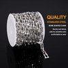 KYUNHOO 6.5FT/2M Stainless Steel Chunky Chains for Jewelry Making 10MM