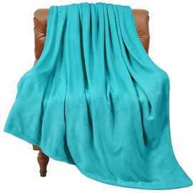 BEDELITE Fleece Blanket Teal Throw Blanket for Couch & Bed, Luxury Plush Cozy Fuzzy Blanket 50" x 60", Super Soft Warm Lightweight Throw Blanket for Travel Camping