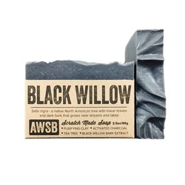 A Wild Soap Bar Black Willow Bar Soap with Activated Charcoal, Vegan, All Natural with Organic Ingredients, Handmade