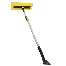 Snow Joe SJBLZD-PRX 2-in-1 Telescoping Snow Broom & Ice Scraper — Pivoting Foam Head, Extendable Handle for Cars, Trucks & SUVs — Lightweight, Non-Scratch, Vehicle-Safe Winter Snow Removal Tool