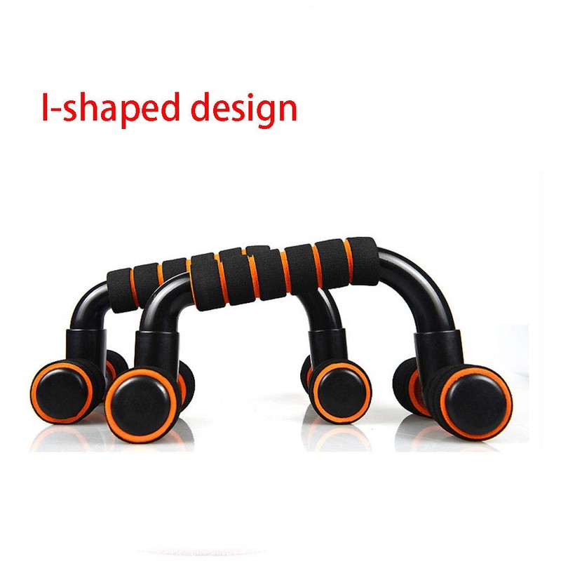 Fitness Push Up Bar Black with Red Muscle Board for