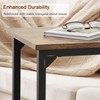 AMHANCIBLE C Shaped End Table, Slide Under Couch Table for