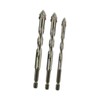 Milageto 3Pcs Four Flute Sawtooth Eccentric Drill Bits Hexagon Shank