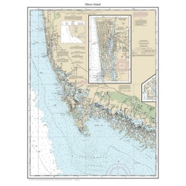 Marco Island 2014 - Nautical Map Florida Custom Print - 1:80000 11429 - Reprint