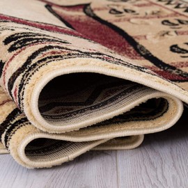 champion rugs Rustic Lodge Log Cabin Decor Elk Deer Moose Area Rug (2 Feet 2 Inch X 7 Feet 2 Inch Runner)