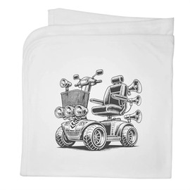Azeeda 'Fancy Mobility Scooter' Cotton Baby Blanket/Shawl (BY00040453)