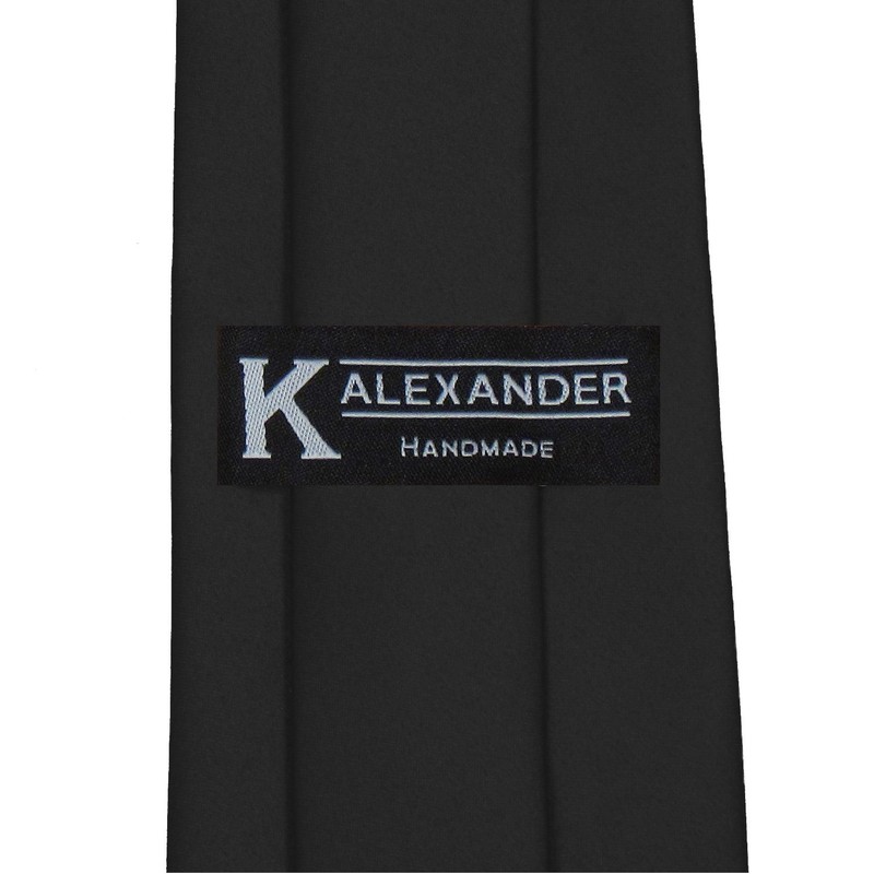 K. Alexander Black New Mens Solid Color Black Ties