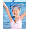 Kwambiri Snorkel Set Kids, Dry-Top Breathing Freely Snorkel Mask, Anti-Fog