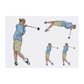 Azeeda 4 x 'Golfspieler' Temporäre Tattoos - Wasserfest, Hautfreundlich & Ungiftig · Transfers in Verschiedenen Größen (TO00079180)