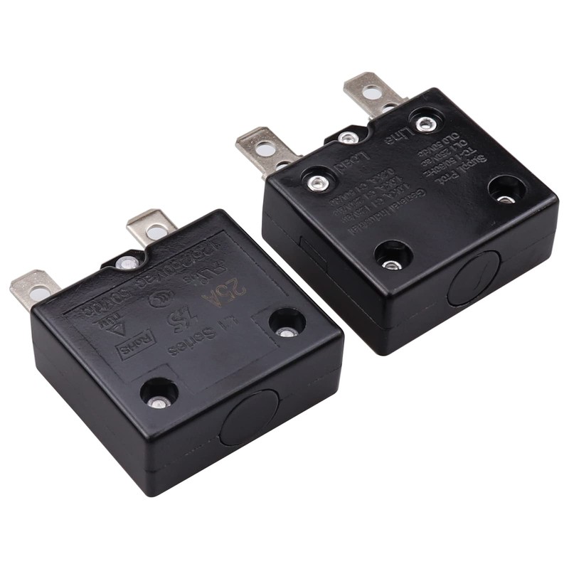 ZOOKOTO 2Pcs 25A Automatic Thermal Circuit Breaker Thermal Overload Protector
