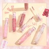 YIBABY 6 Colours Bear Clear Shiny Glitter Lip Gloss Set,