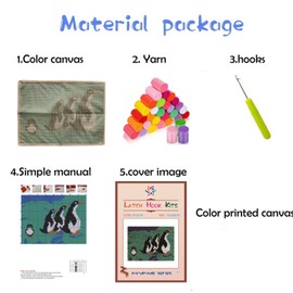 Sunset and Horse Latch Hook Rectangle Rug Kits for Adults Needle Crochet Yarn Kits Embroidery Carpet Hook and Latch Kit Floor Mat Tapestry Christmas Home Decoration 40x60cm(1)