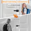 Probrico Smart Lock Keyless Entry Door Lock with Handle, Black