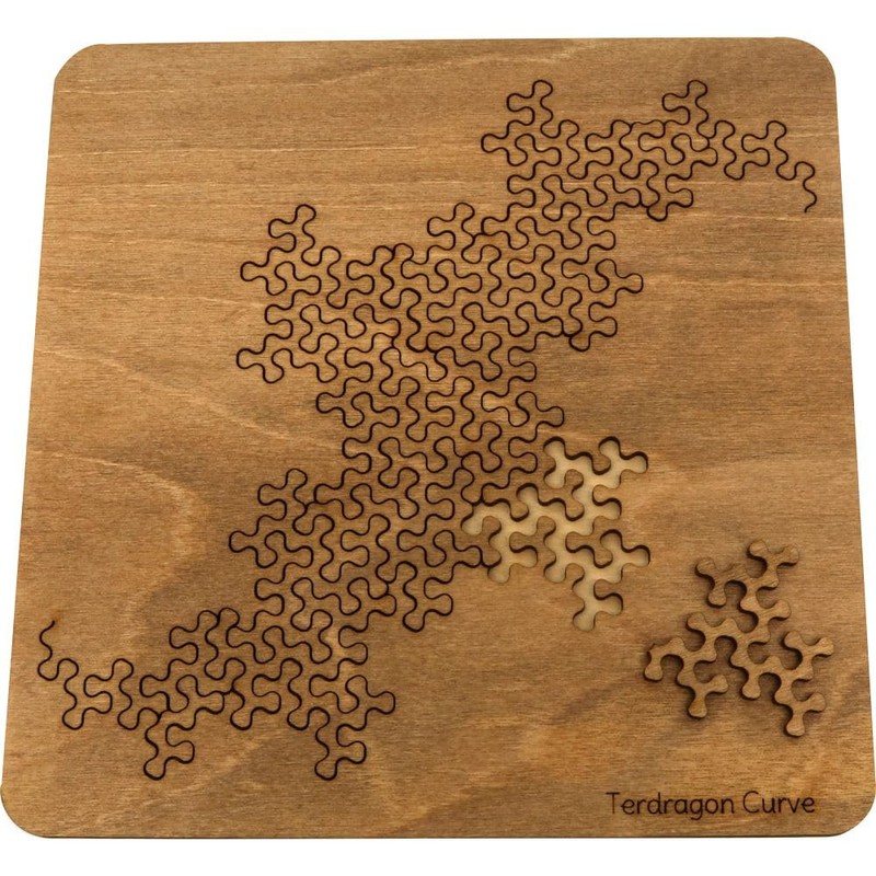 Martin Raynsford Wooden Fractal Tray Puzzle - Terdragon Curve