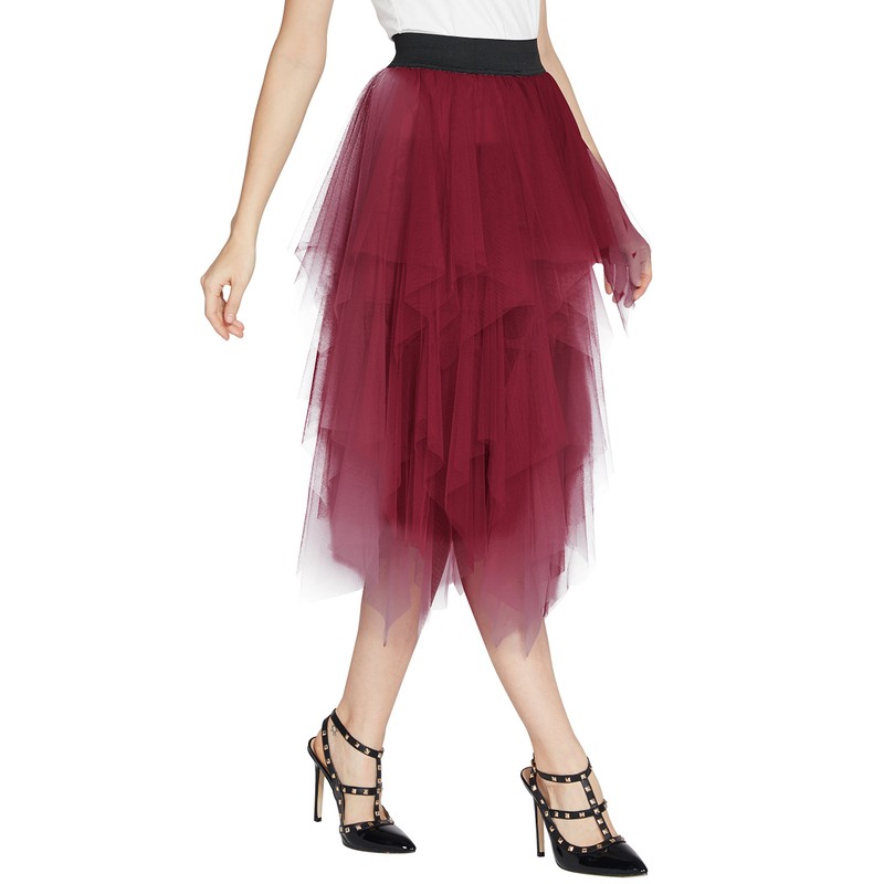 Women's Elastic Waist Tutu Princess Tulle Underskirt Pettiskirt - Petticoat