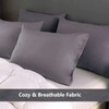 Premium King Pillow Cases - 6 Pack -Gray - Super