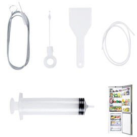 5PCS Fridge Drain Hole Cleaning Tool, Water Pipe Tools Refrigerator Accessories, Reusable Refrigerator Dredging Kit, Overlength Cleaning Brush Set, Used for Refrigerator Cleaning ﻿