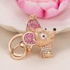 Axmerdal Crystal Rhinestone Keychain for Women Cute Small Mouse Key