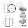 Kair 110 mm x 54 mm Rectangular to Round (100