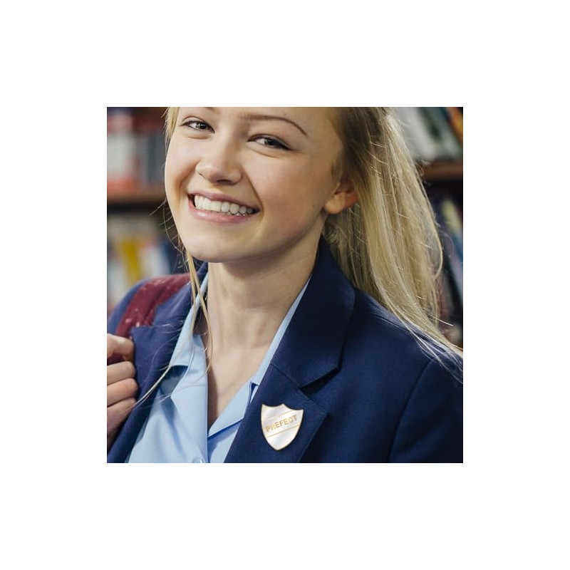 Prefect Shield School Badge - Enamel and Brass - Safety