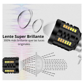 Par Foco Lupa Proyector Luz Bco Amarillo Moto Italika W150 Ambos Lados