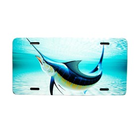 DIGIART INTERNATIONAL FISHING SWORDFISH SALTLIFE OCEAN Metal Novelty Car license Plate Auto Tag