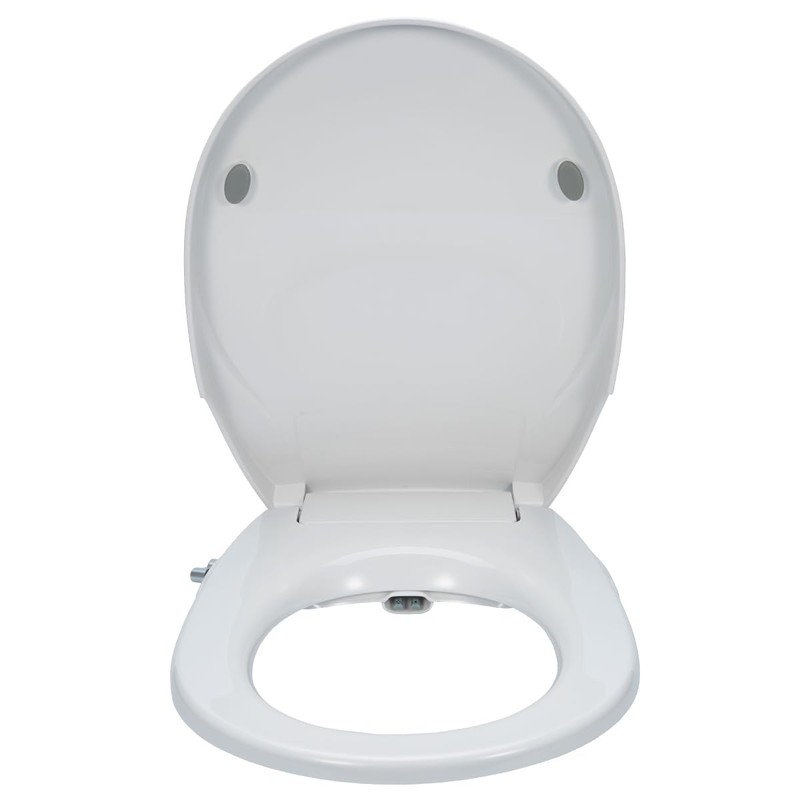 Non-Electric Bidet Toilet Seat, Round Fit with Quiet-Close Lid, Dual