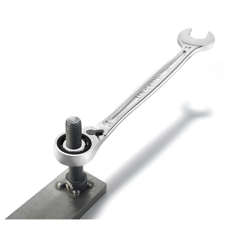 Facom 467B.18 Anti Slip Combination Ratcheting Spanner, 18mm