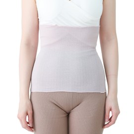 Peace Kobo Women's Silk Cotton Belly Wrap, Made in Japan, Cold Protection, Warm Activation, beige, (greige)