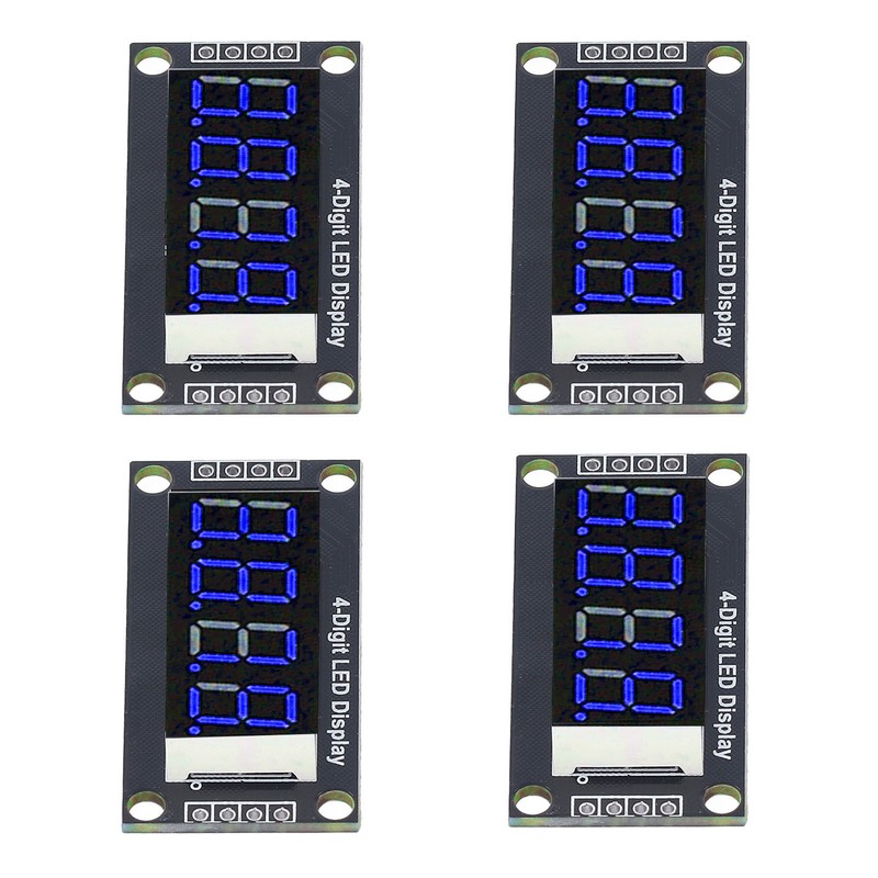 4 Sets Digital Tube Display Module LED 4 Digit 7