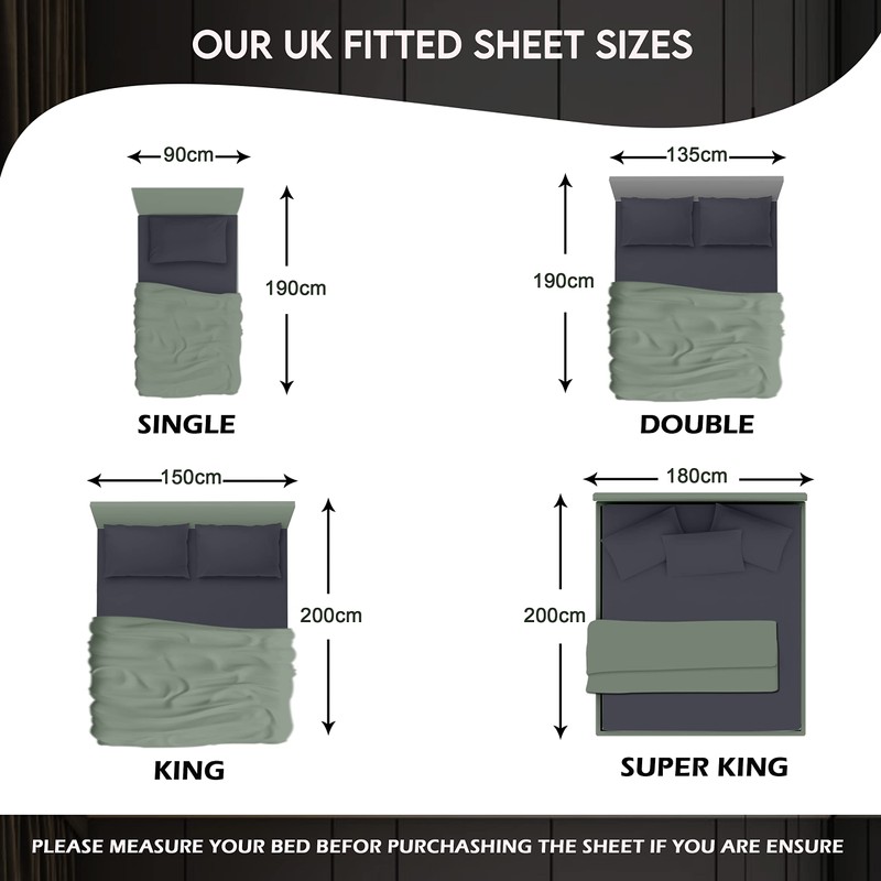 Volcano Infinity King size fitted sheets Extra Deep 152×200×40 CM