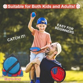 Toss and Catch Ball Game, Kids Toddler Baseball Glove & Catch Ball Toys, Kids Outdoor Games for Family, Toys for Beach Yard Outside, Birthday Christmas Gift for Ages 3 4 5 6 7 8-12 Year Old Boys Girl