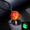 Starry Sky Luminous Necklace Colored Glass Globe Pendant Gem Original