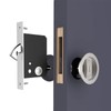CCJH Invisible Sliding Barn Wood Door Pocket Door Handle Lock