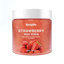 Strawberry Body Polish Removes Dead,for Dry Skin a Soft Hydrated Feel,Smoother, Softer Skin-7.05