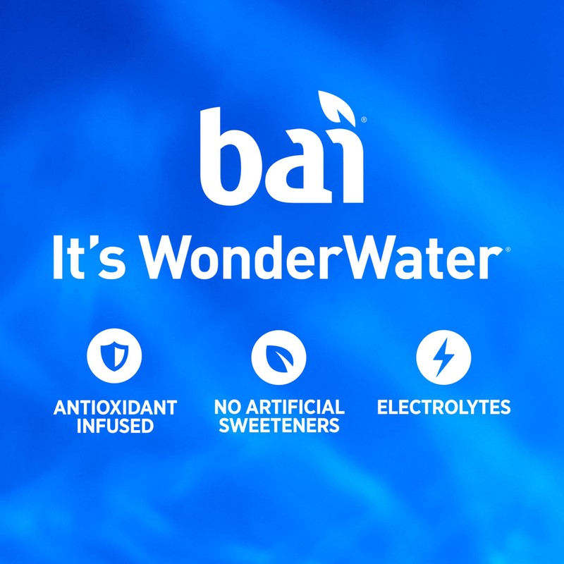 Bai Antioxidant Infused Water Beverage, Raspberry Lemon Lime, with Vitamin