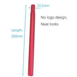 DJC Bike Seatpost 25.4mm 27.2 28.6 30.4 30.9 31.6 MTB Lightweight Aluminum 350mm Length Lady Bike Road Bike for Mountain Bike (Black, 25.4mm)