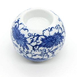 Porcelain Candle Holder Tealight Candleholders Blue and White Decorative Chinoiserie Decor (B5)