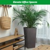GarveeLife 30" Tall Planters Set of 2, Rattan Outdoor＆Indoor Planter