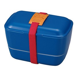 HAKOYA 52872 American Vintage Dome 2-Tier Lunch Box, Navy