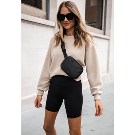 CLUCI Belt Bag for Women, Mini Everywhere Crossbody Waist Bag Adjustable Strap, Vegan Leather Women's Fanny Pack