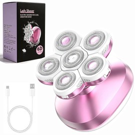 Electric Razor for Women, Flexible Floating Rotary Heads Washable Wet Dry Lady Razor, Portable Body Hair Remover with LED Indicator for Face Legs Bikini Underarms