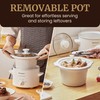 Elite Gourmet MST-250XW Electric Slow Cooker Ceramic Pot Adjustable Temp,